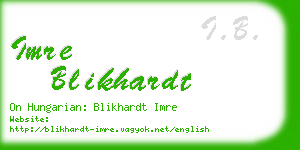 imre blikhardt business card